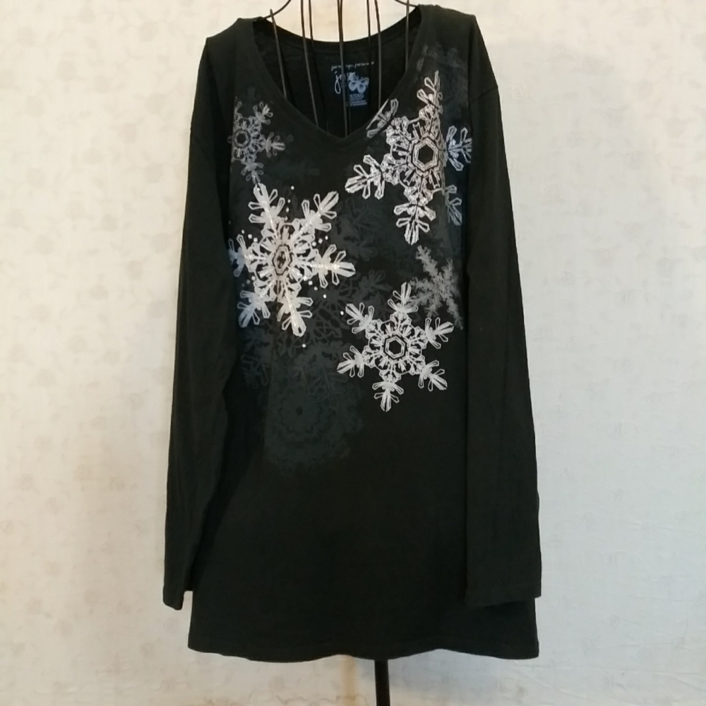 COPY - Black JMS snowflake long sleeve t-shirt